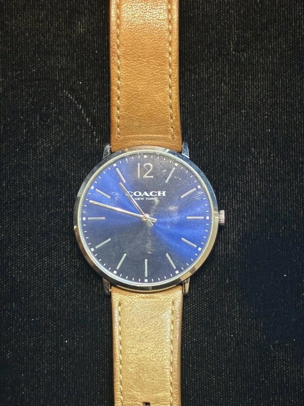 Coach Men's Analog Quartz Watch CA.107.2.14.1269 Brown Leather Strap Working